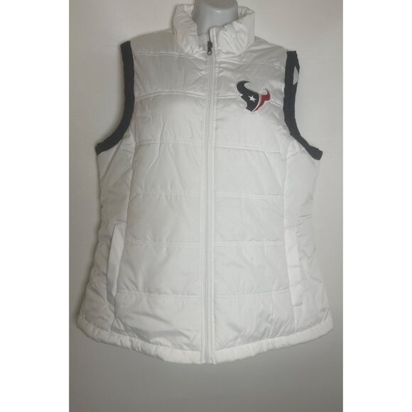 Houston Texans G-III White Puffer Vest Womens Size XL NFL Apparel - Picture 2 of 8